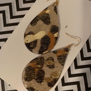 Cheetah print earrings